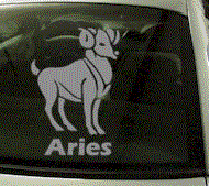 Aries Zodiac Decal w/Name ZOD103