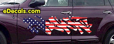 USA Striped Accent Decal ACC901