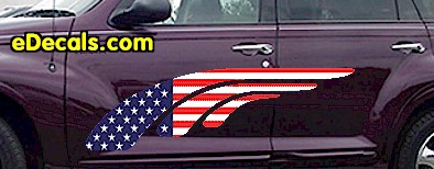 USA Striped Accent Decal ACC902