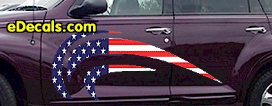 USA Striped Accent Decal ACC903