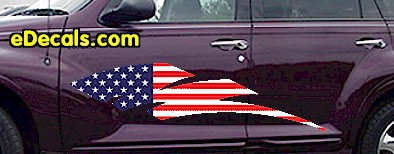 USA Striped Accent Decal ACC904