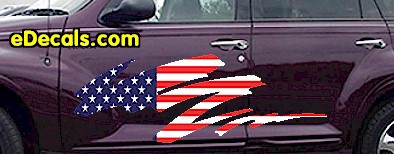 USA Striped Accent Decal ACC905