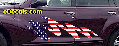USA Striped Accent Decal ACC906