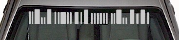 Bar Code Accent Windshield Decal WSD204