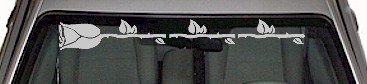 Rose Accent Windshield Decal WSD205