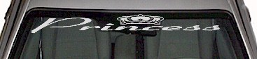 Princess With Crown Windshield Decal WSD308