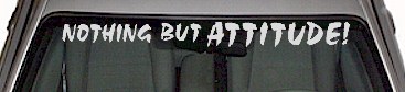 Nothin' But Attitude Windshield Decal WSD318