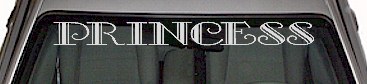 Princess Windshield Decal WSD319