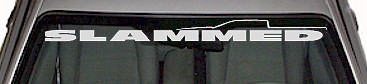 Slammed With Truck Icon Windshield Decal WSD323