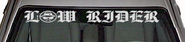 Low Rider With Symbol Windshield Decal WSD331