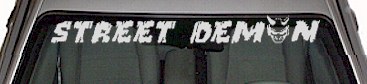 Street Demon With Devil Windshield Decal WSD335