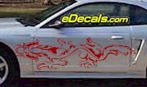 Dragon Tribal Cartoon Decal DRG108