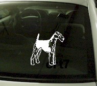Airdale Dog Cartoon Decal CRT725
