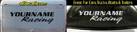 Custom YOURNAMEHERE Racing Decal Custom306