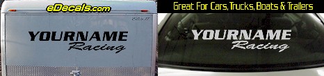 Custom YOURNAMEHERE Racing Decal Custom307