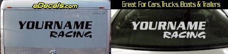 Custom YOURNAMEHERE Racing Decal Custom313