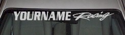 Custom YOURNAMEHERE Racing Decal Custom455