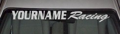 Custom YOURNAMEHERE Racing Decal Custom456