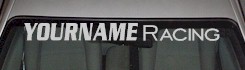 Custom YOURNAMEHERE Racing Decal Custom459