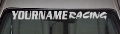 Custom YOURNAMEHERE Racing Decal Custom462
