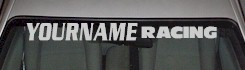 Custom YOURNAMEHERE Racing Decal Custom463