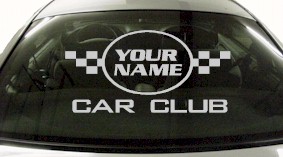 Custom YOURNAMEHERE Car Club Decal Custom638