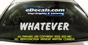 Whatever Bumper Sticker Decal BMP108