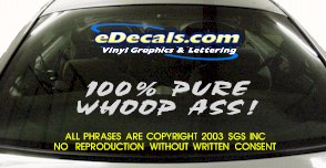 Whoop Ass Bumper Sticker Decal BMP109