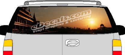 Sunset II Vision Rear Window Mural Decal CLR103