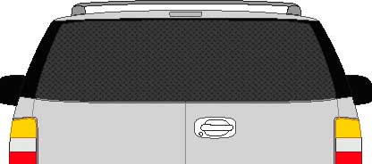 Diamond Plate II Vision Rear Window Mural Decal CLR121