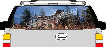 Wolf I Vision Rear Window Mural Decal CLR133