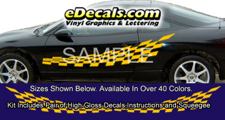 Checkered Flag Full Body Accent Graphic Decal Kit BSA108