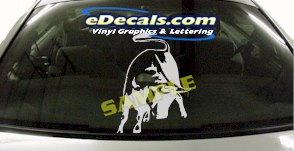 Bull Rodeo Western Horse Cowboy Cartoon Decal CRT804