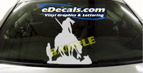 Native American Indian Horse Cartoon Decal CRT808
