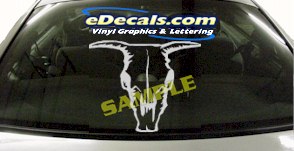 Western Steer Horns Cartoon Decal CRT816