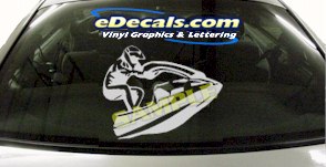 Jet Ski Watercraft Transportation Cartoon Decal CRT822