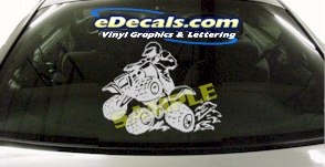 ATV Quad Bike Transportation Cartoon Decal CRT823
