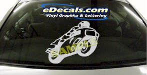 Motorcycle Streetbike Transportation Cartoon Decal CRT824