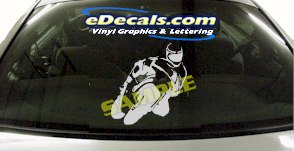 Motorcycle Streetbike Transportation Cartoon Decal CRT825
