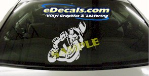 Motorcycle Streetbike Transportation Cartoon Decal CRT828