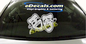 Theatre Masks Cartoon Decal CRT878