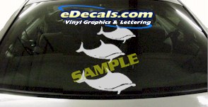 Dolphins Fish Animal Cartoon Decal CRT932