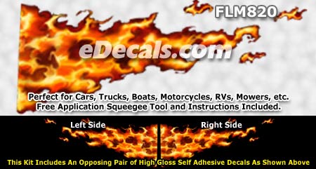 Realistic Flame Graphic Decal FLM820