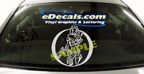 Space Girl Soldier Warrior Fantasy Cartoon Decal FTS110