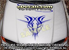 Tribal Hood Accent Graphic Decal HDA100