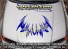 Tribal Hood Accent Graphic Decal HDA107