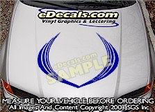 Hood Accent Graphic Decal HDA108