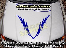 Hood Accent Graphic Decal HDA110