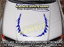 Tribal Hood Accent Graphic Decal HDA150