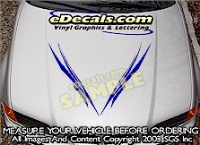 Tribal Hood Accent Graphic Decal HDA154
